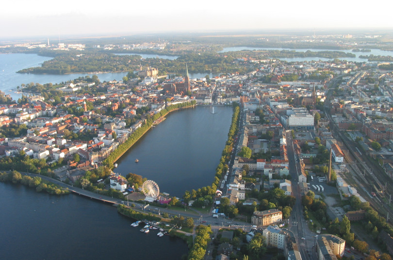 Blick zur Altstadt Schwerin 2002